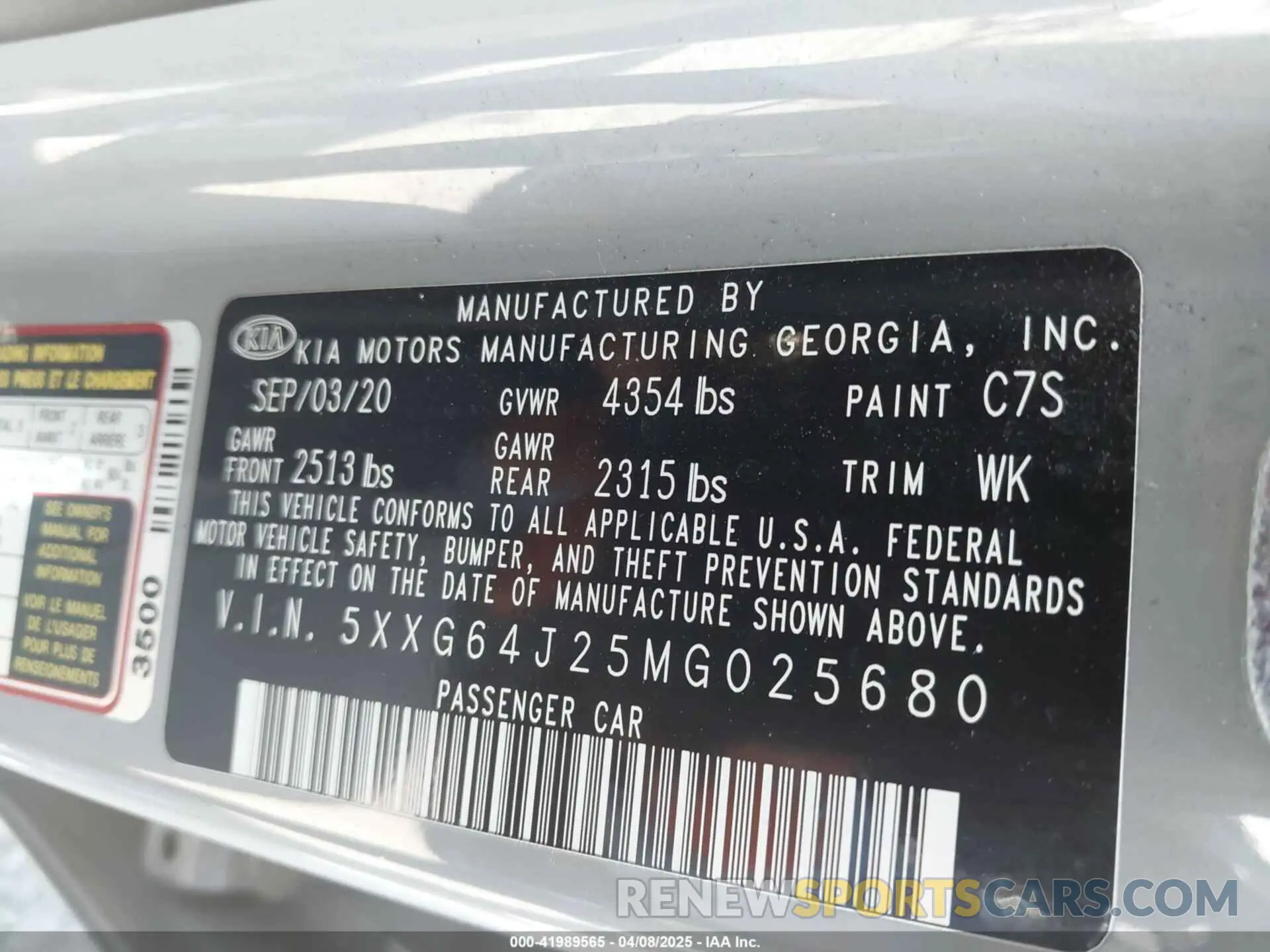 9 fotografías del automóvil dañado 5XXG64J25MG025680 KIA K5 2021