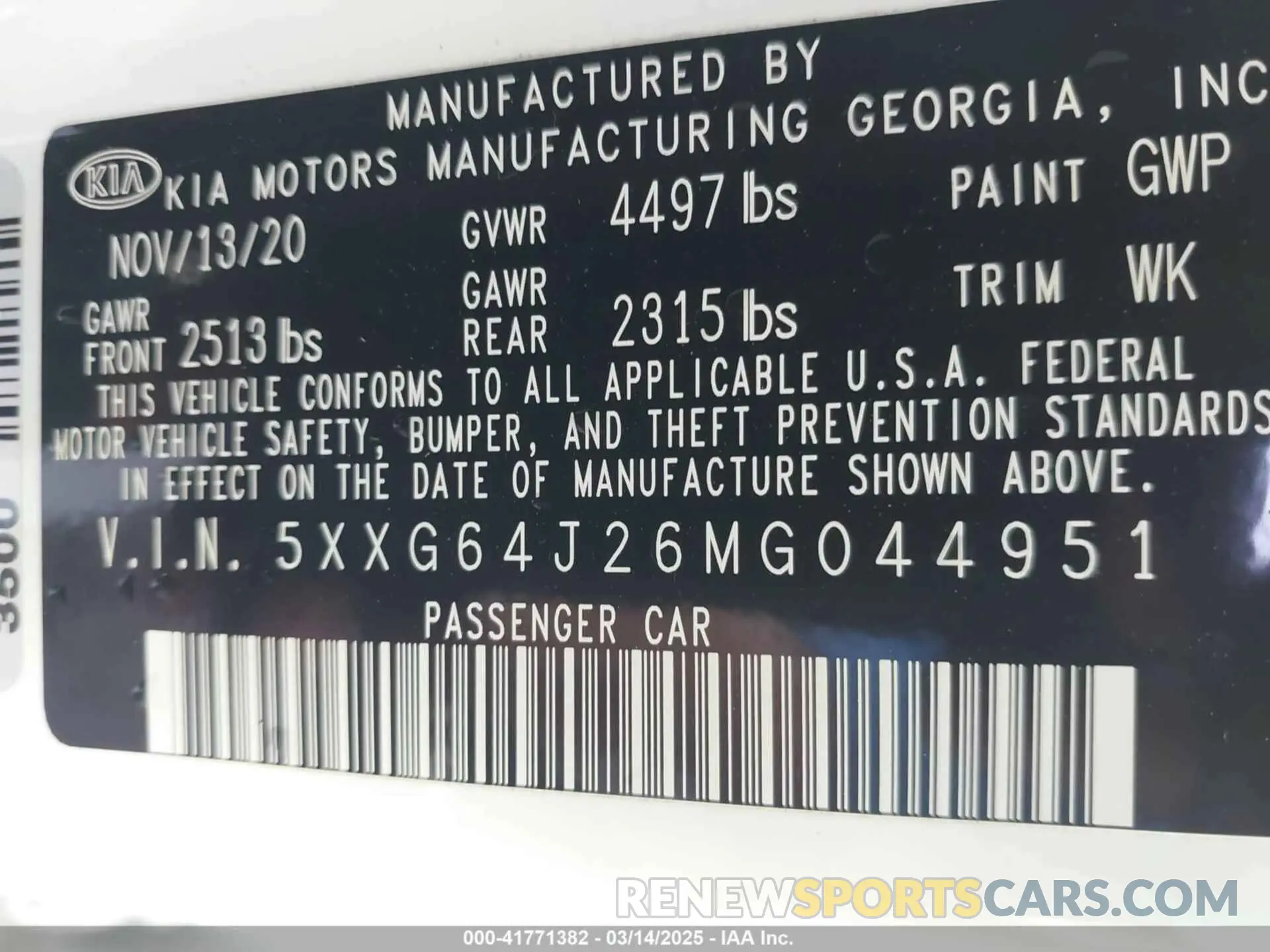 9 fotografías del automóvil dañado 5XXG64J26MG044951 KIA K5 2021