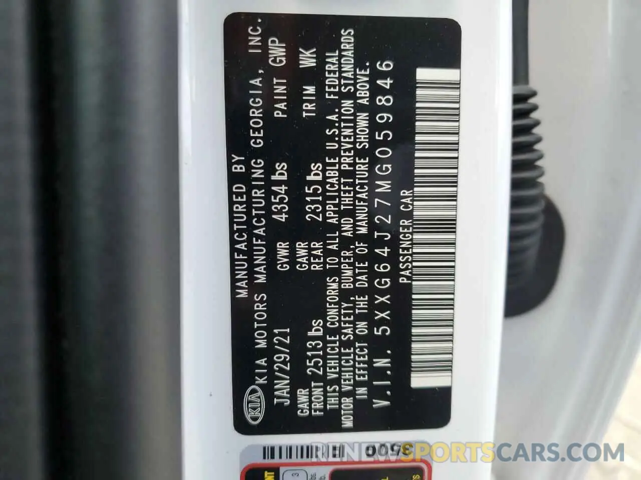 12 fotografías del automóvil dañado 5XXG64J27MG059846 KIA K5 2021