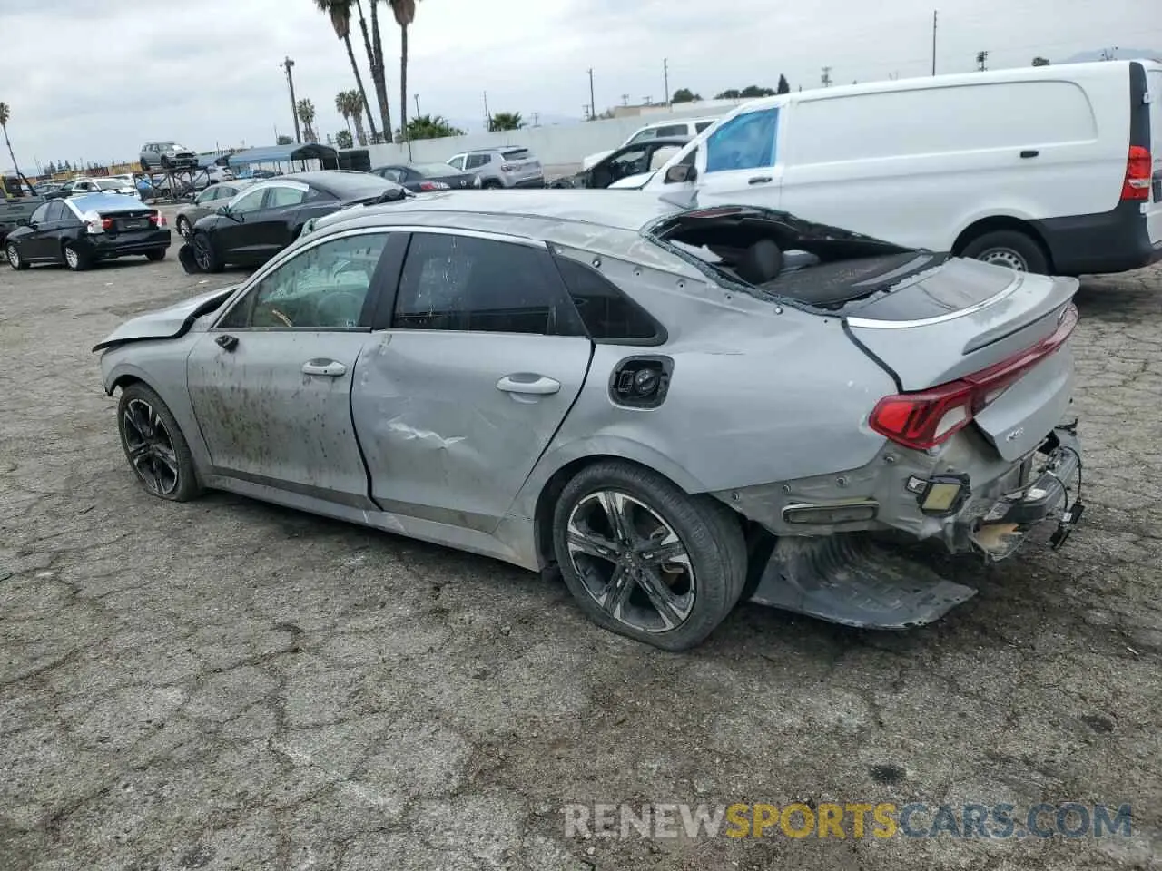 2 fotografías del automóvil dañado 5XXG64J27MG079885 KIA K5 2021