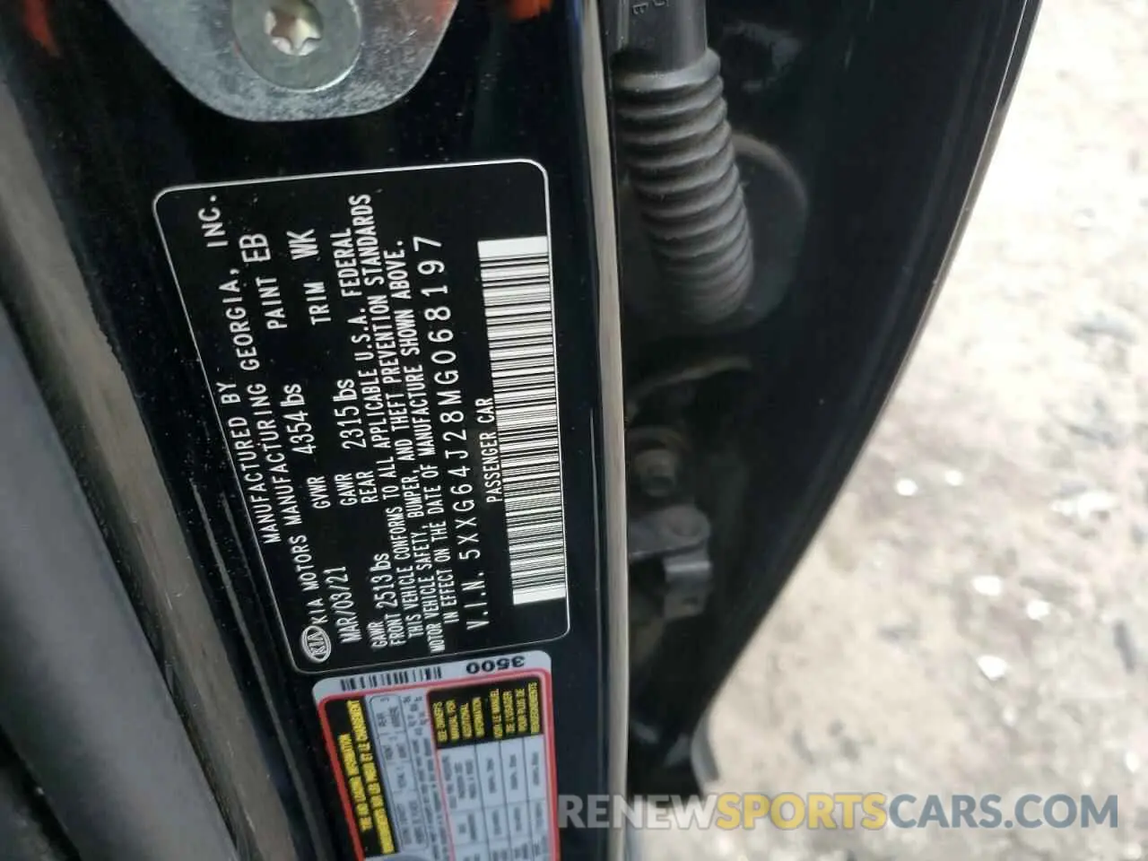 12 fotografías del automóvil dañado 5XXG64J28MG068197 KIA K5 2021