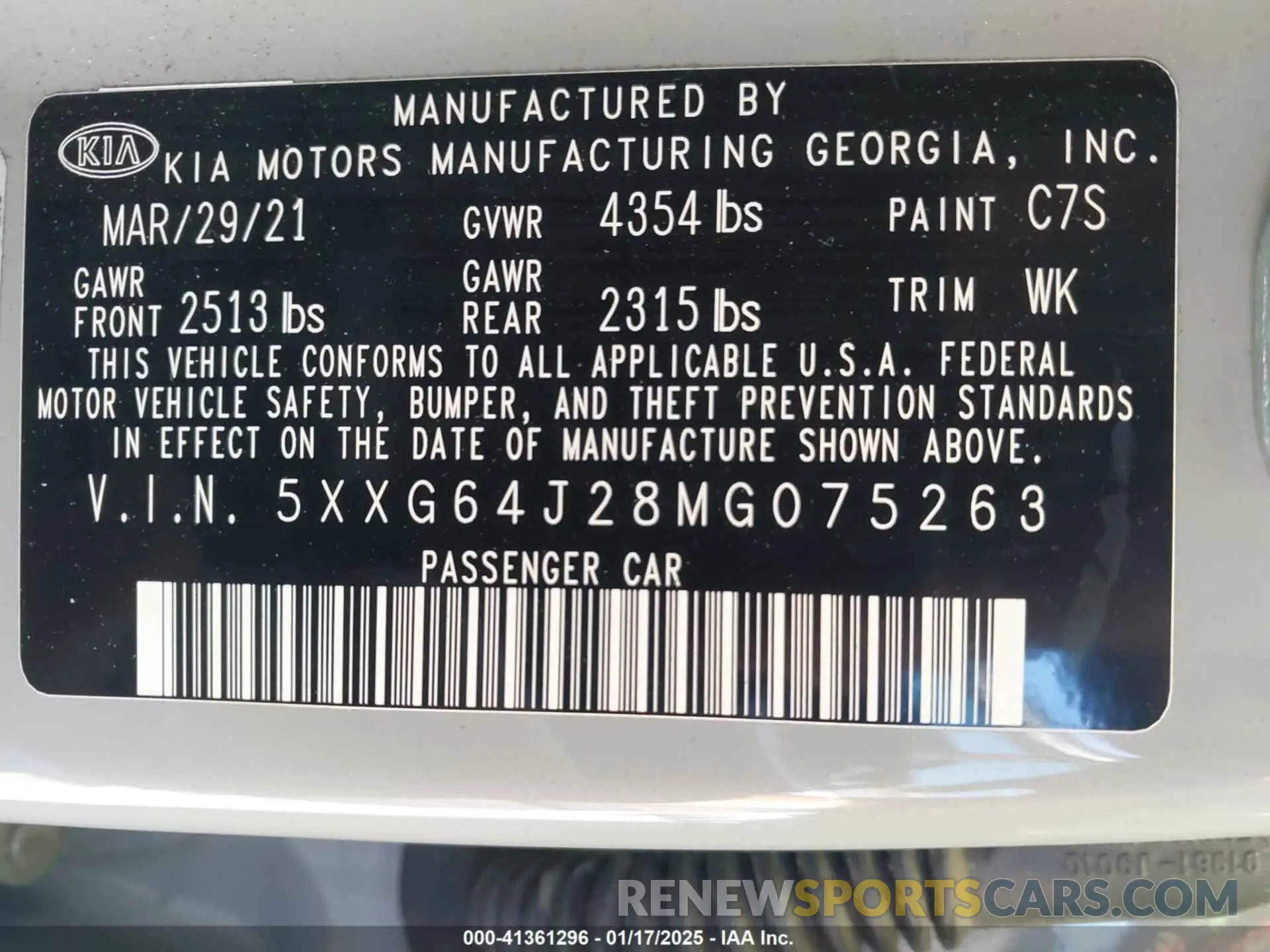 9 fotografías del automóvil dañado 5XXG64J28MG075263 KIA K5 2021