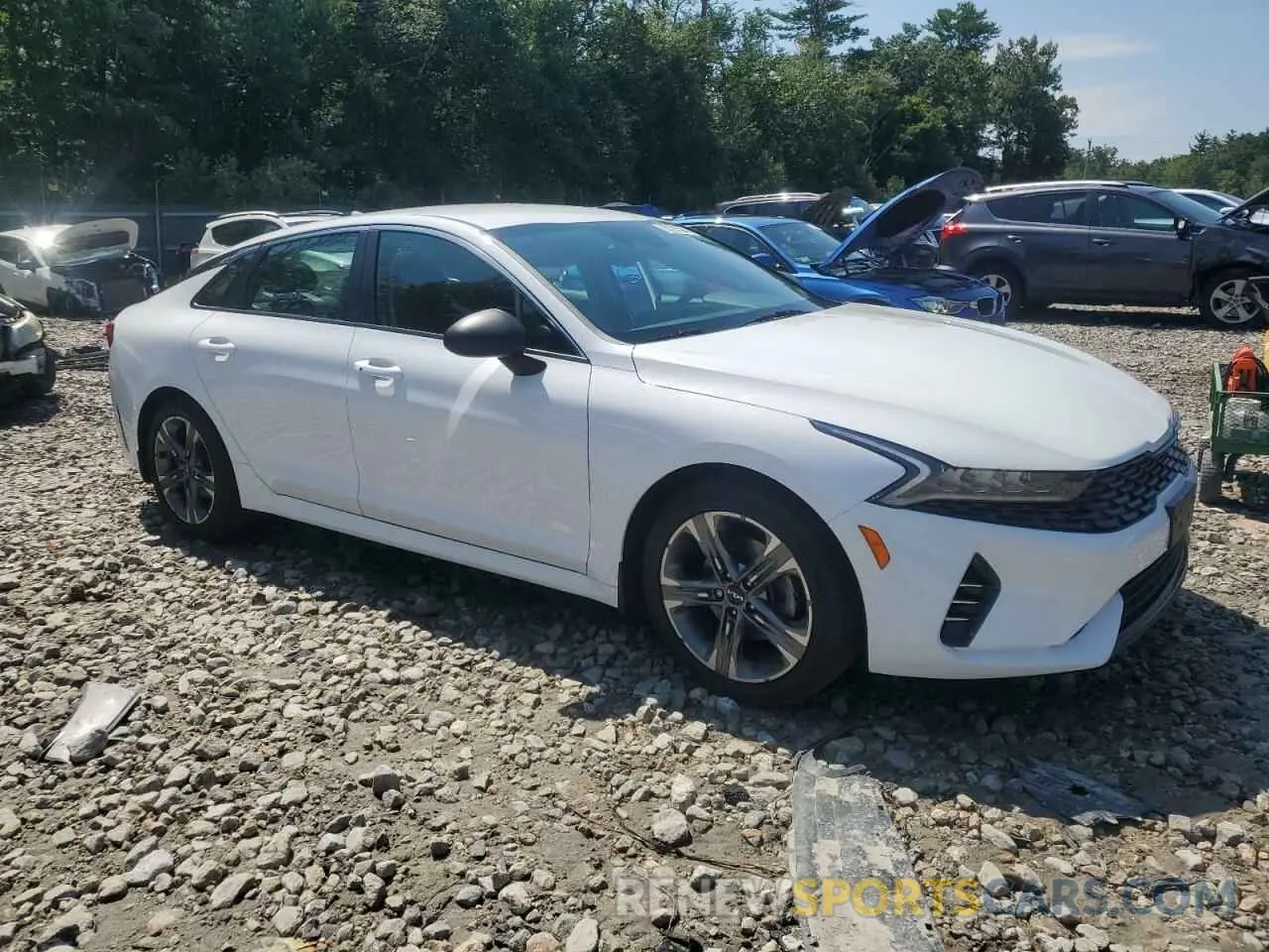 4 fotografías del automóvil dañado 5XXG14J20NG132636 KIA K5 2022