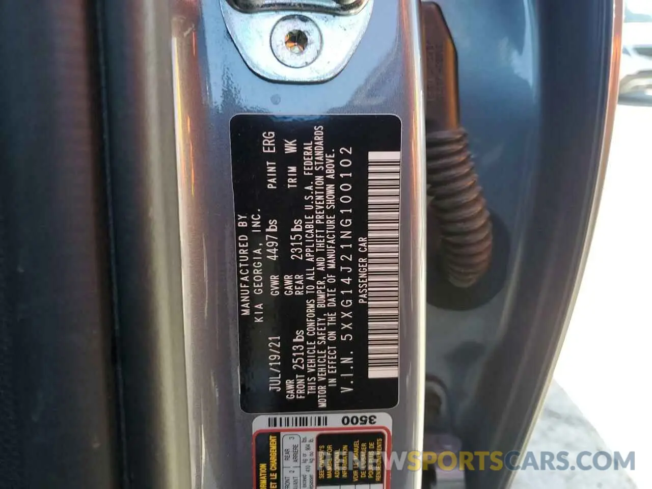 12 fotografías del automóvil dañado 5XXG14J21NG100102 KIA K5 2022