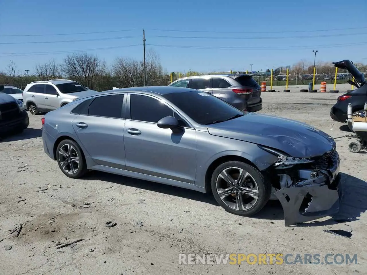 4 fotografías del automóvil dañado 5XXG14J21NG100102 KIA K5 2022