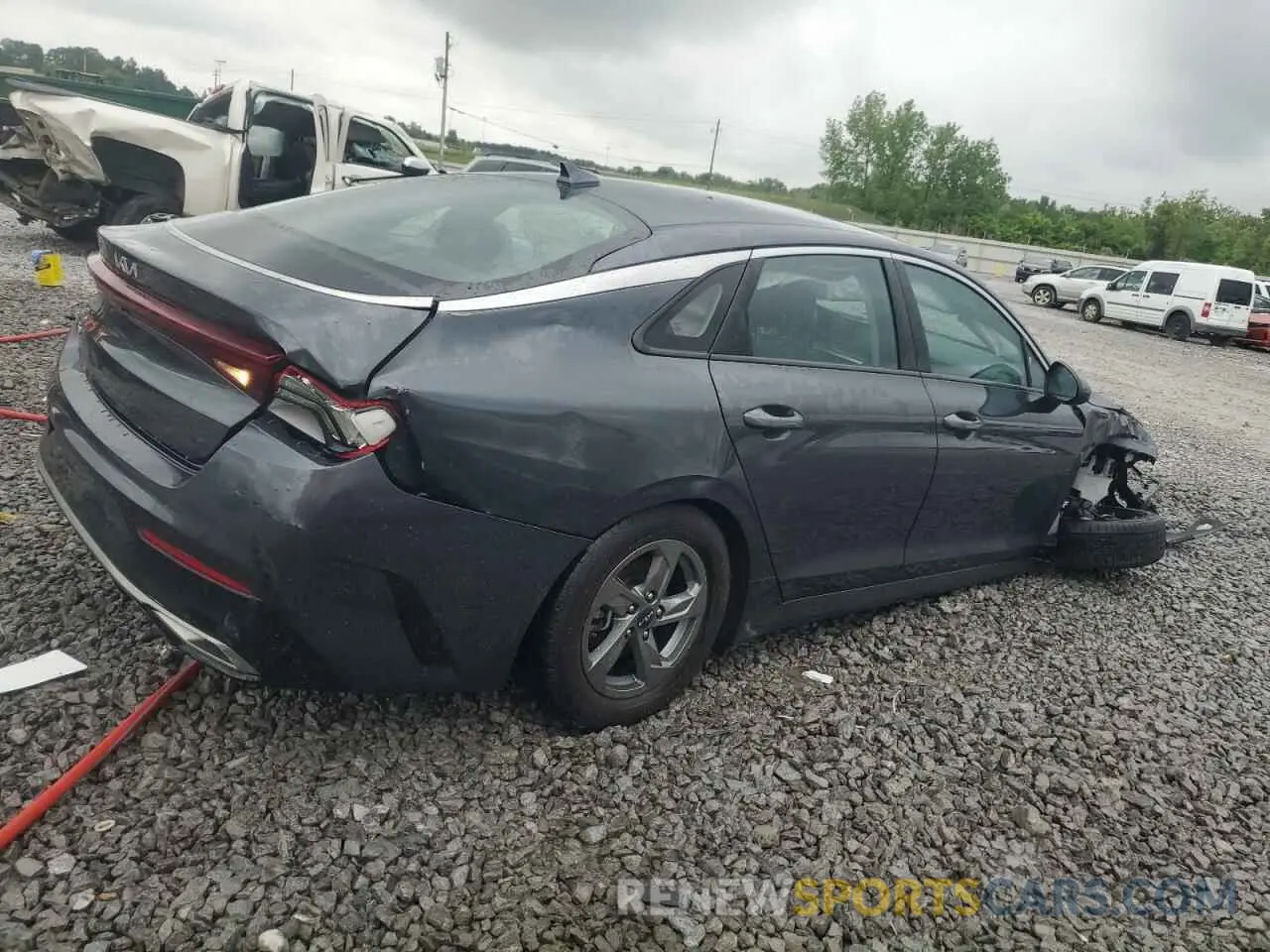 3 fotografías del automóvil dañado 5XXG14J24NG144465 KIA K5 2022