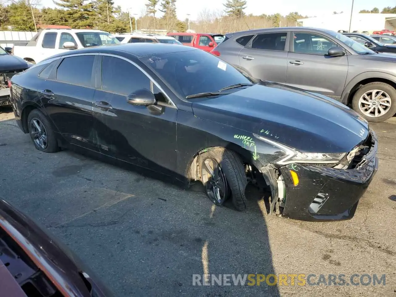 4 fotografías del automóvil dañado 5XXG14J25NG083627 KIA K5 2022