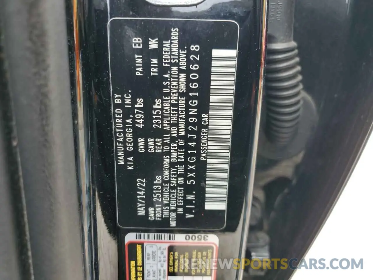 15 fotografías del automóvil dañado 5XXG14J29NG160628 KIA K5 2022