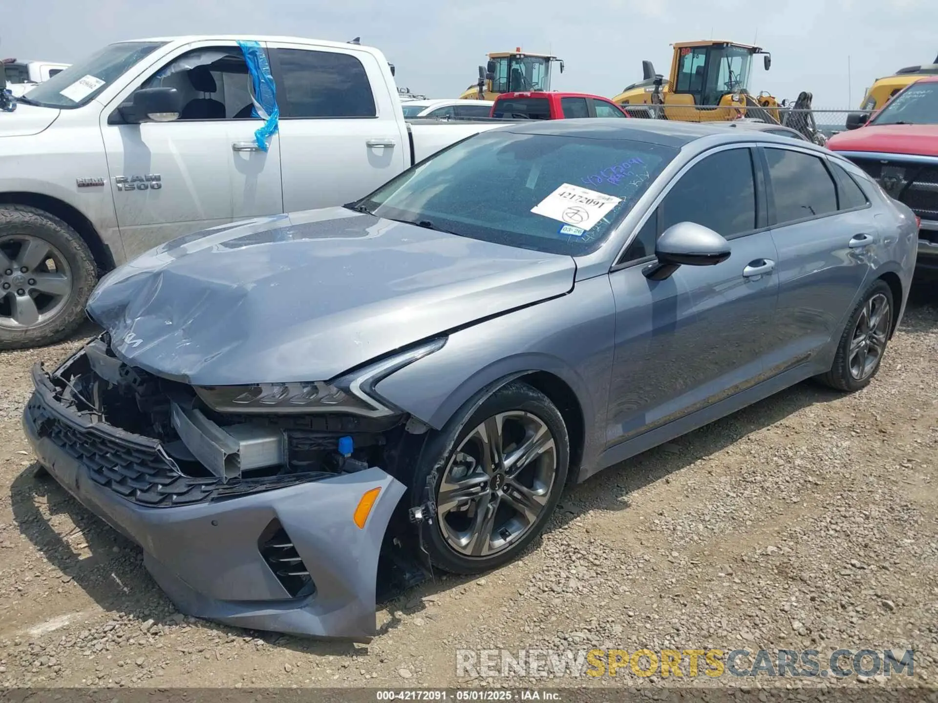 2 fotografías del automóvil dañado 5XXG34J21NG151822 KIA K5 2022