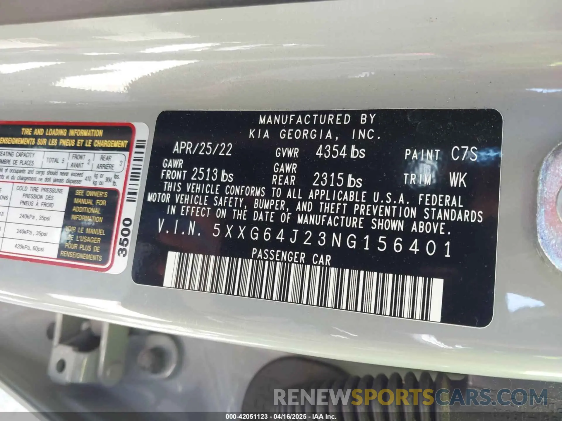9 fotografías del automóvil dañado 5XXG64J23NG156401 KIA K5 2022