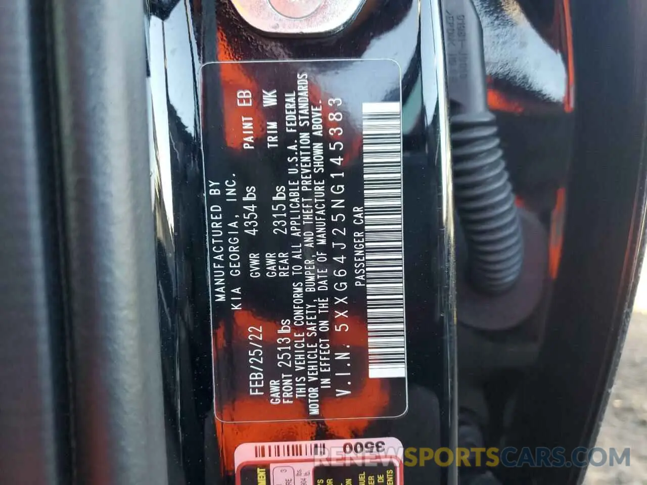 12 fotografías del automóvil dañado 5XXG64J25NG145383 KIA K5 2022