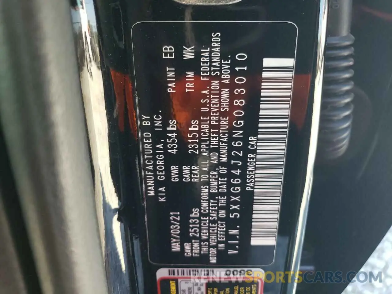 12 fotografías del automóvil dañado 5XXG64J26NG083010 KIA K5 2022