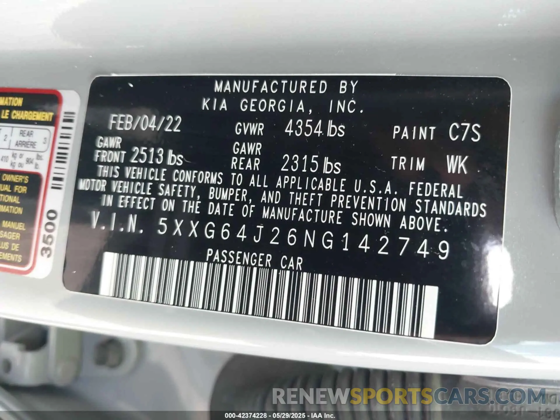 9 fotografías del automóvil dañado 5XXG64J26NG142749 KIA K5 2022