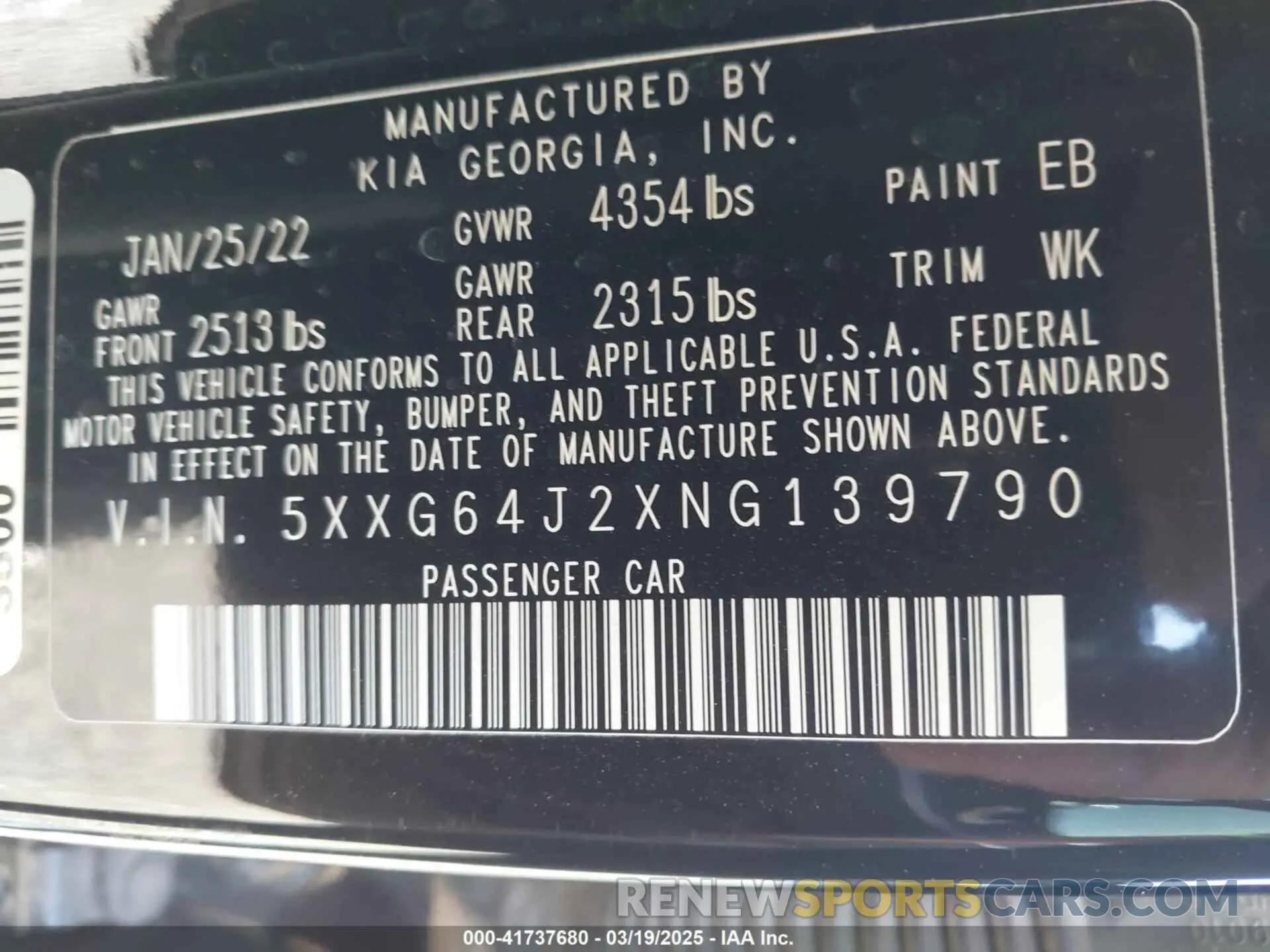9 fotografías del automóvil dañado 5XXG64J2XNG139790 KIA K5 2022