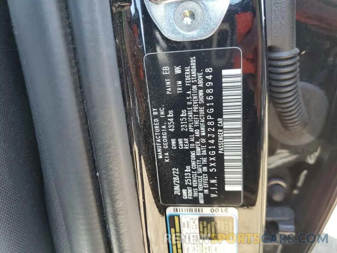 12 fotografías del automóvil dañado 5XXG14J28PG168948 KIA K5 2023