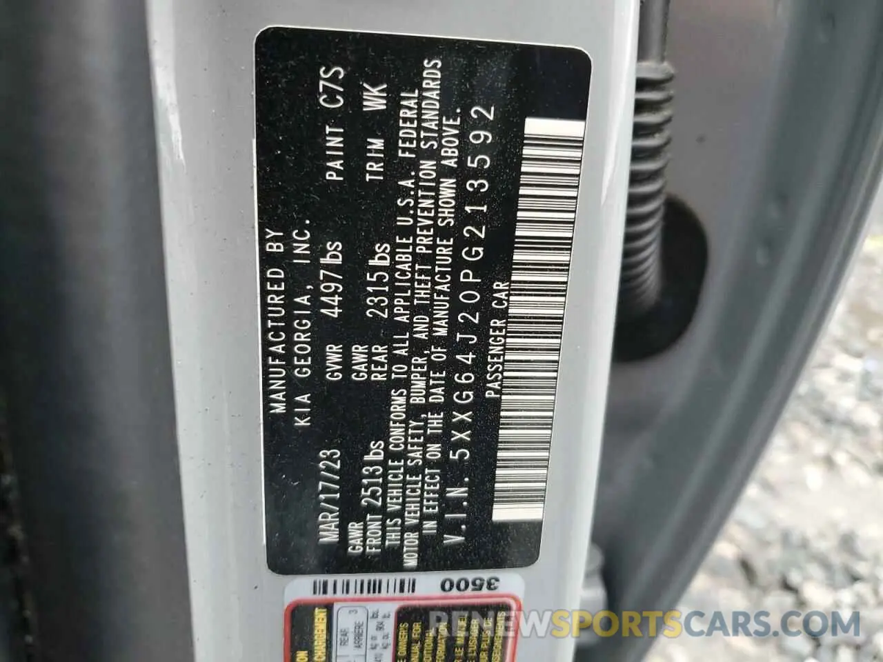 13 fotografías del automóvil dañado 5XXG64J20PG213592 KIA K5 2023