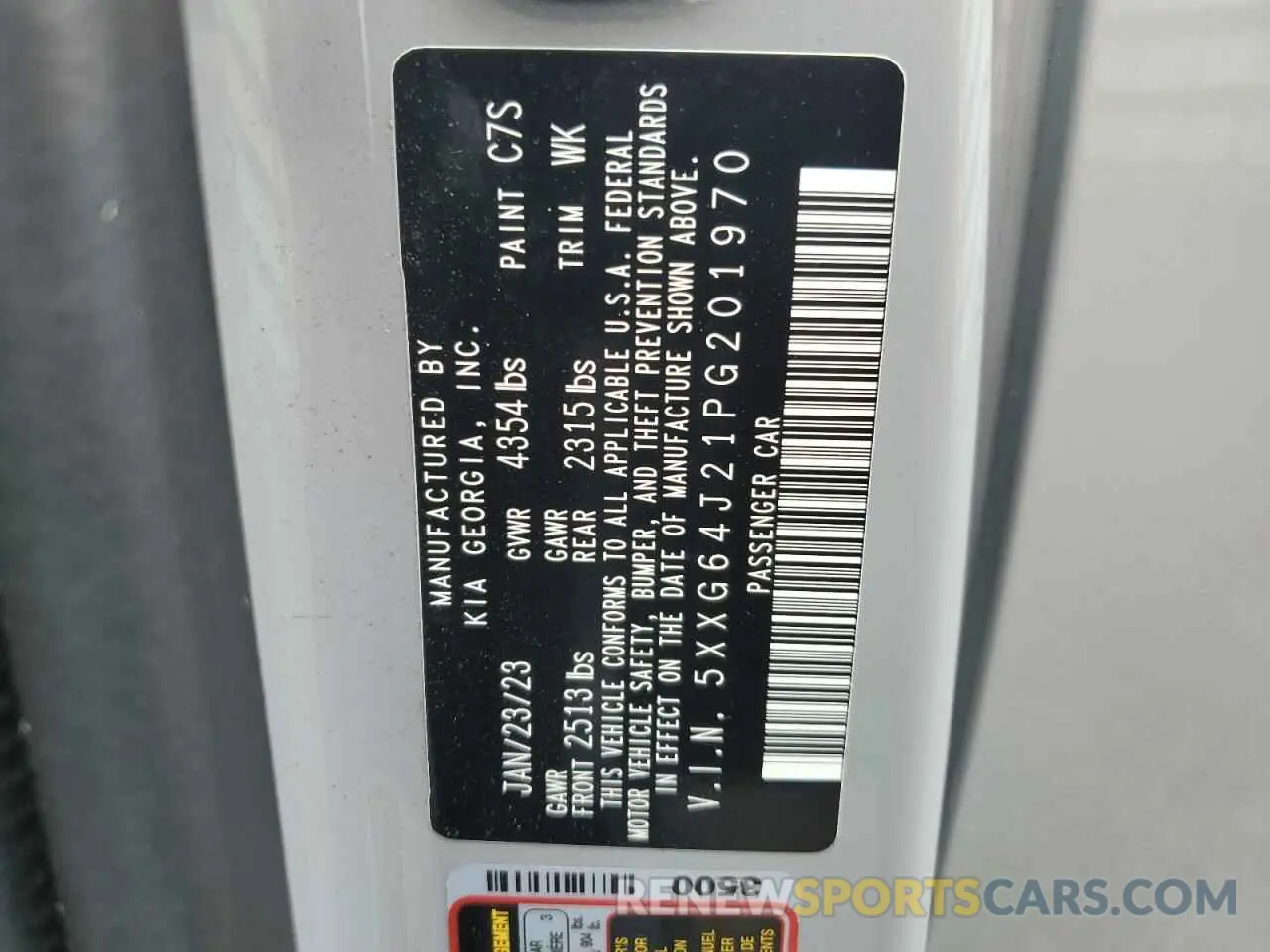 14 fotografías del automóvil dañado 5XXG64J21PG201970 KIA K5 2023