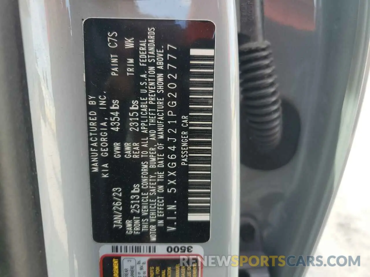 13 fotografías del automóvil dañado 5XXG64J21PG202777 KIA K5 2023