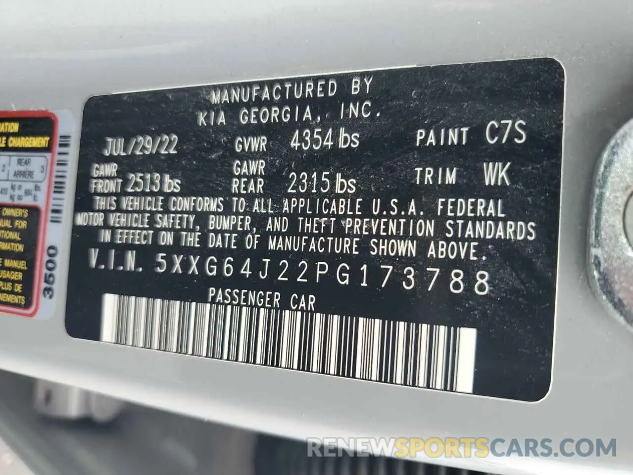 12 fotografías del automóvil dañado 5XXG64J22PG173788 KIA K5 2023