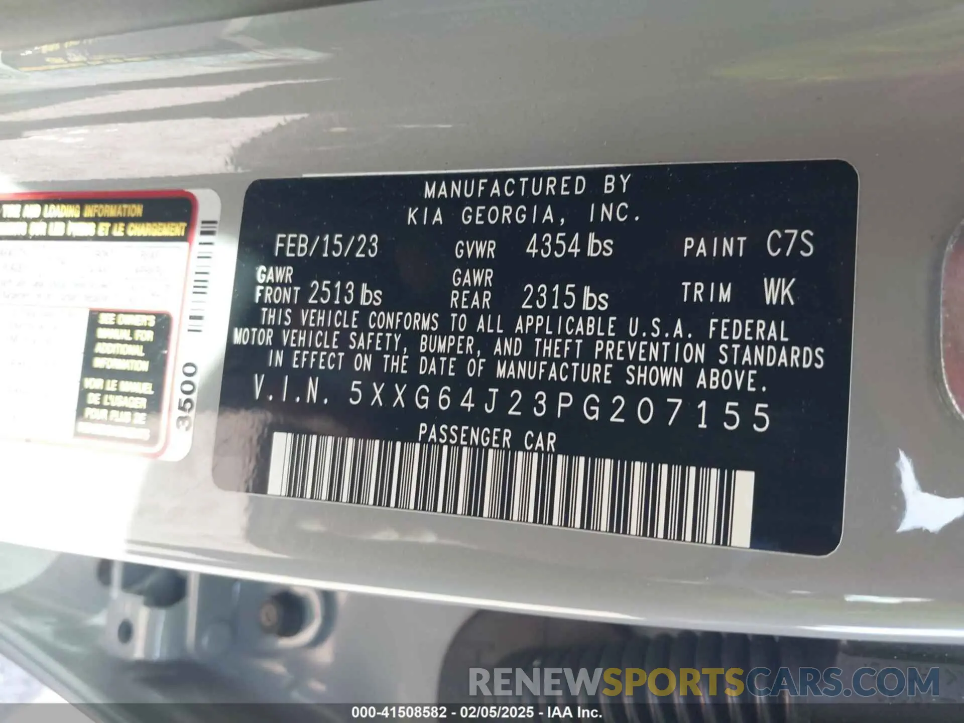 9 fotografías del automóvil dañado 5XXG64J23PG207155 KIA K5 2023