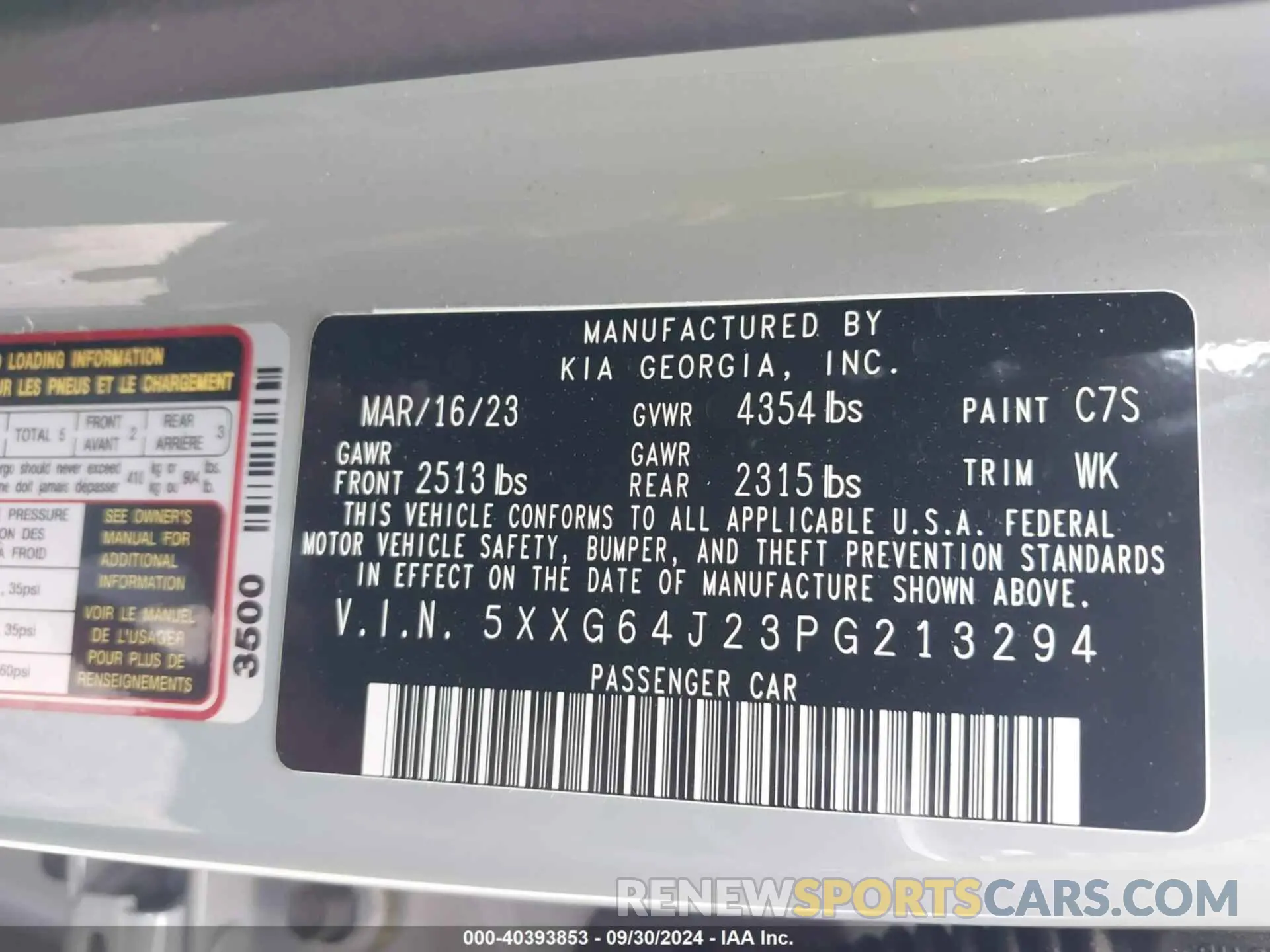 9 fotografías del automóvil dañado 5XXG64J23PG213294 KIA K5 2023