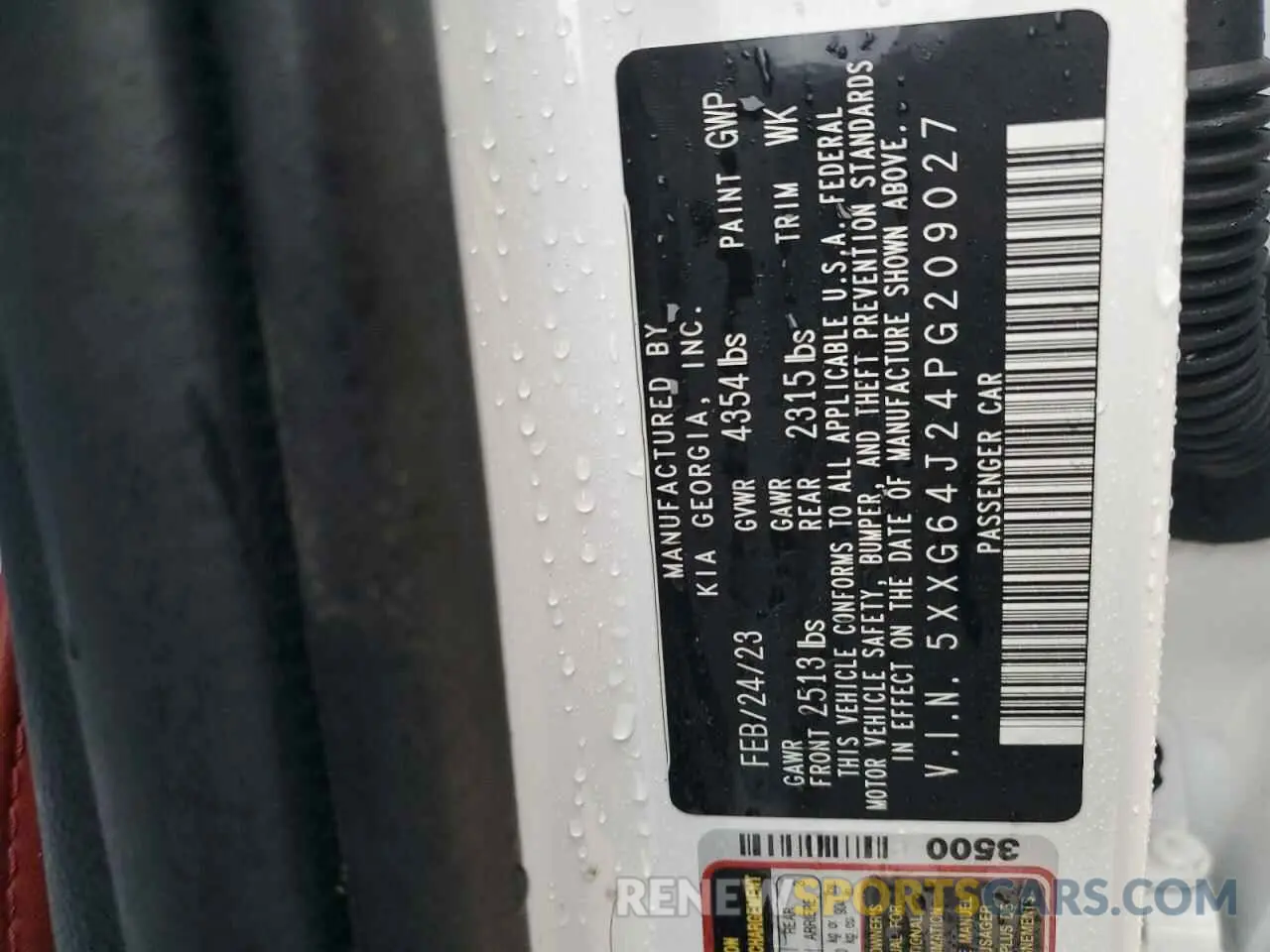 13 fotografías del automóvil dañado 5XXG64J24PG209027 KIA K5 2023