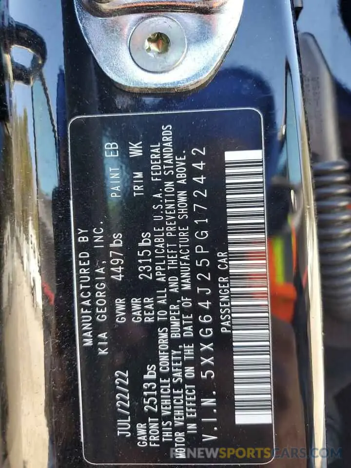 12 fotografías del automóvil dañado 5XXG64J25PG172442 KIA K5 2023
