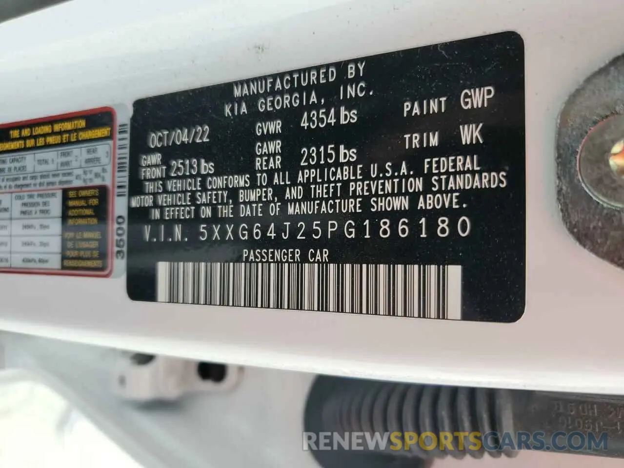 12 fotografías del automóvil dañado 5XXG64J25PG186180 KIA K5 2023