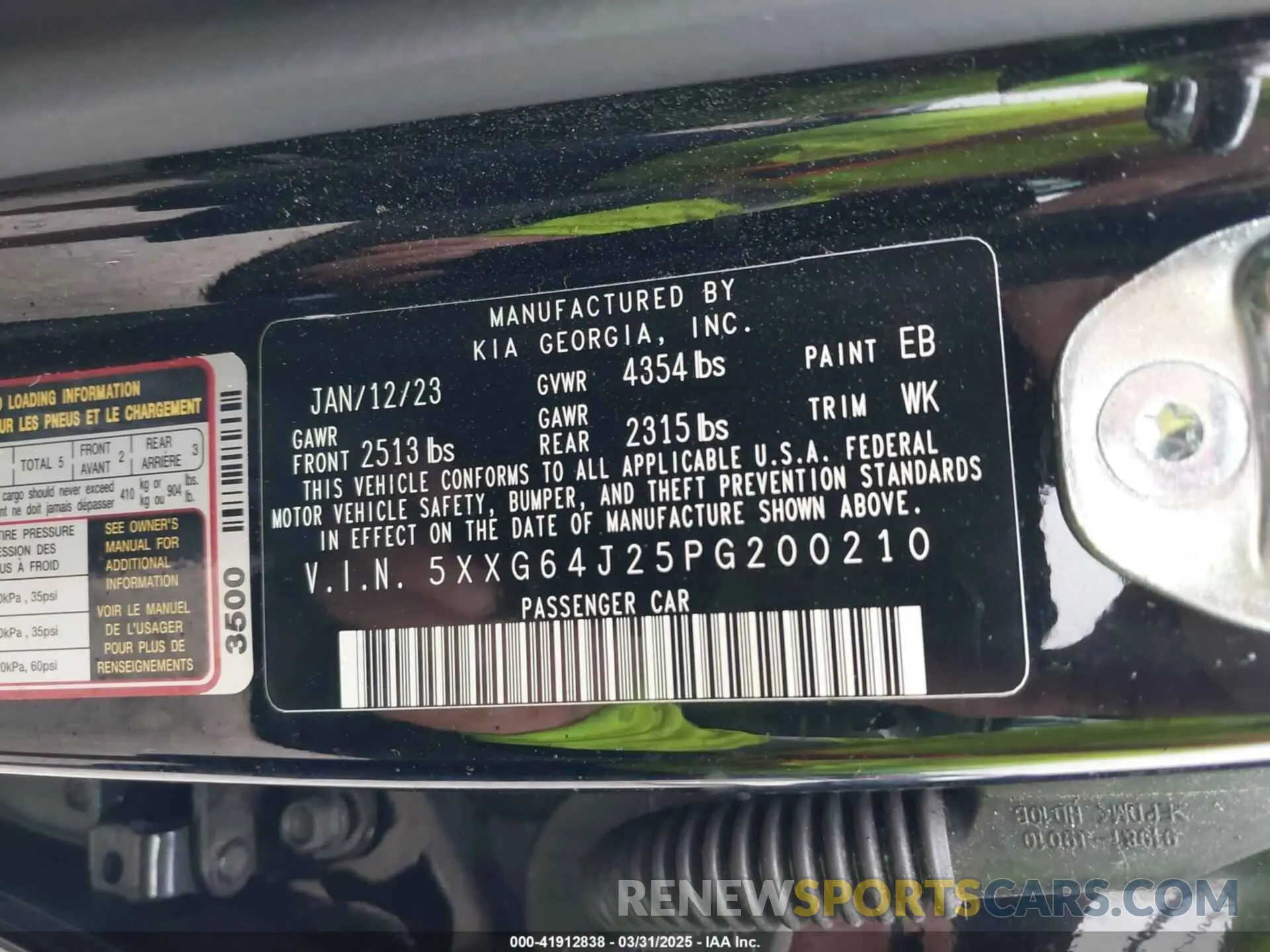 9 fotografías del automóvil dañado 5XXG64J25PG200210 KIA K5 2023