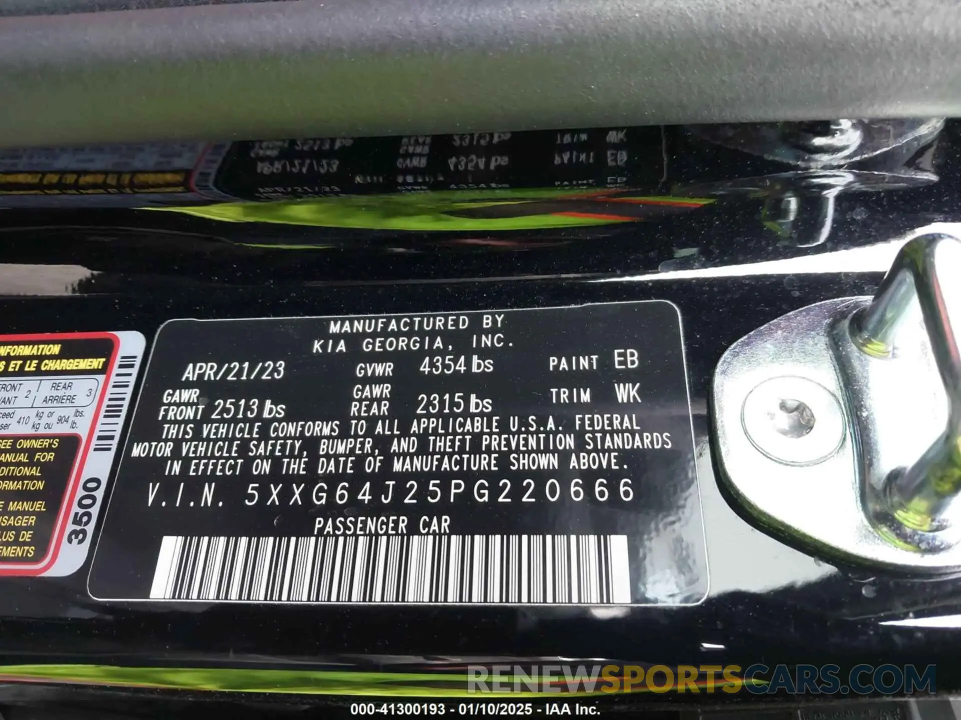 9 fotografías del automóvil dañado 5XXG64J25PG220666 KIA K5 2023