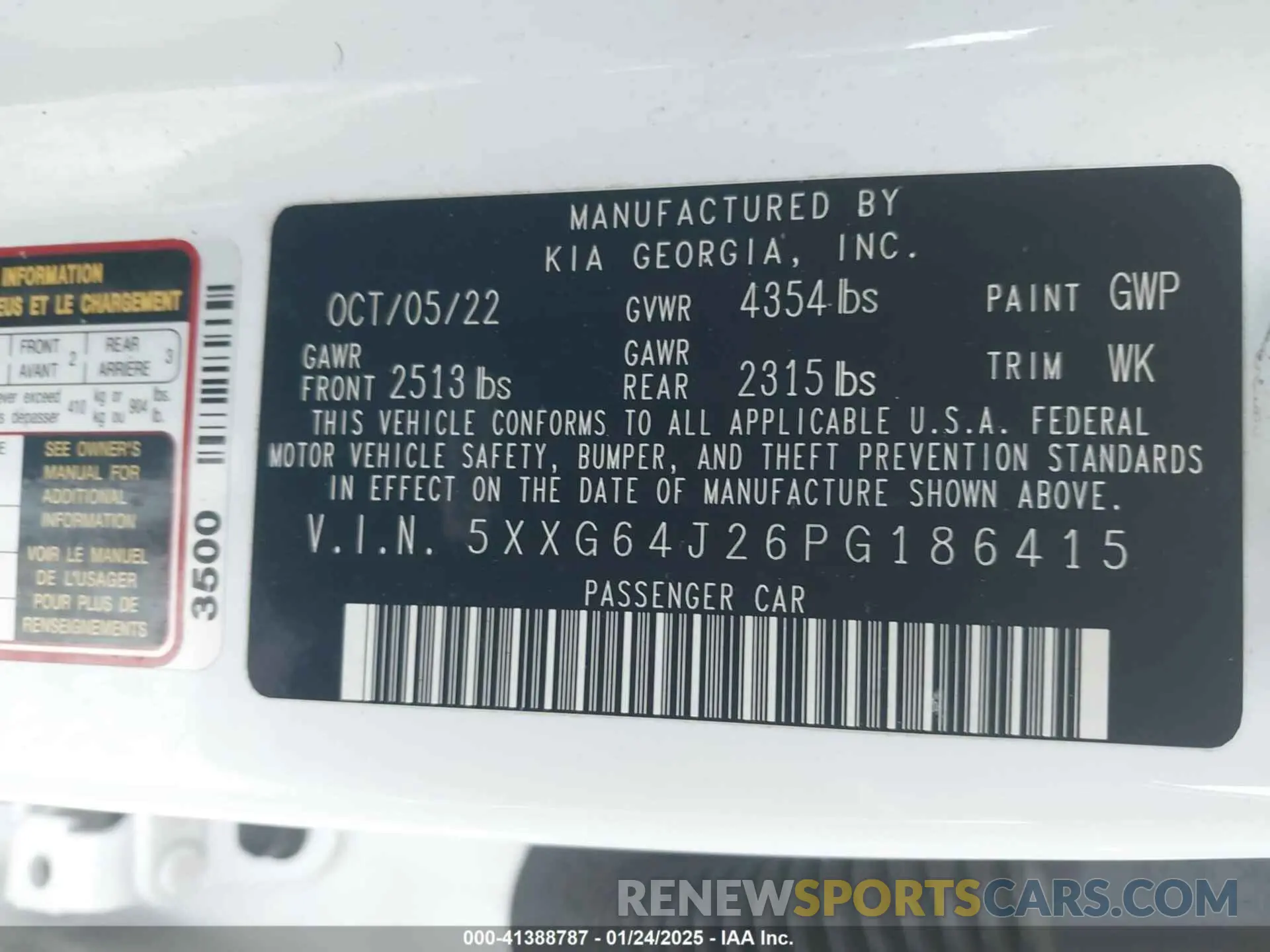 9 fotografías del automóvil dañado 5XXG64J26PG186415 KIA K5 2023