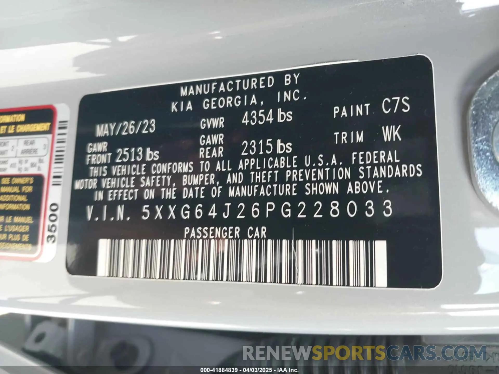 9 fotografías del automóvil dañado 5XXG64J26PG228033 KIA K5 2023