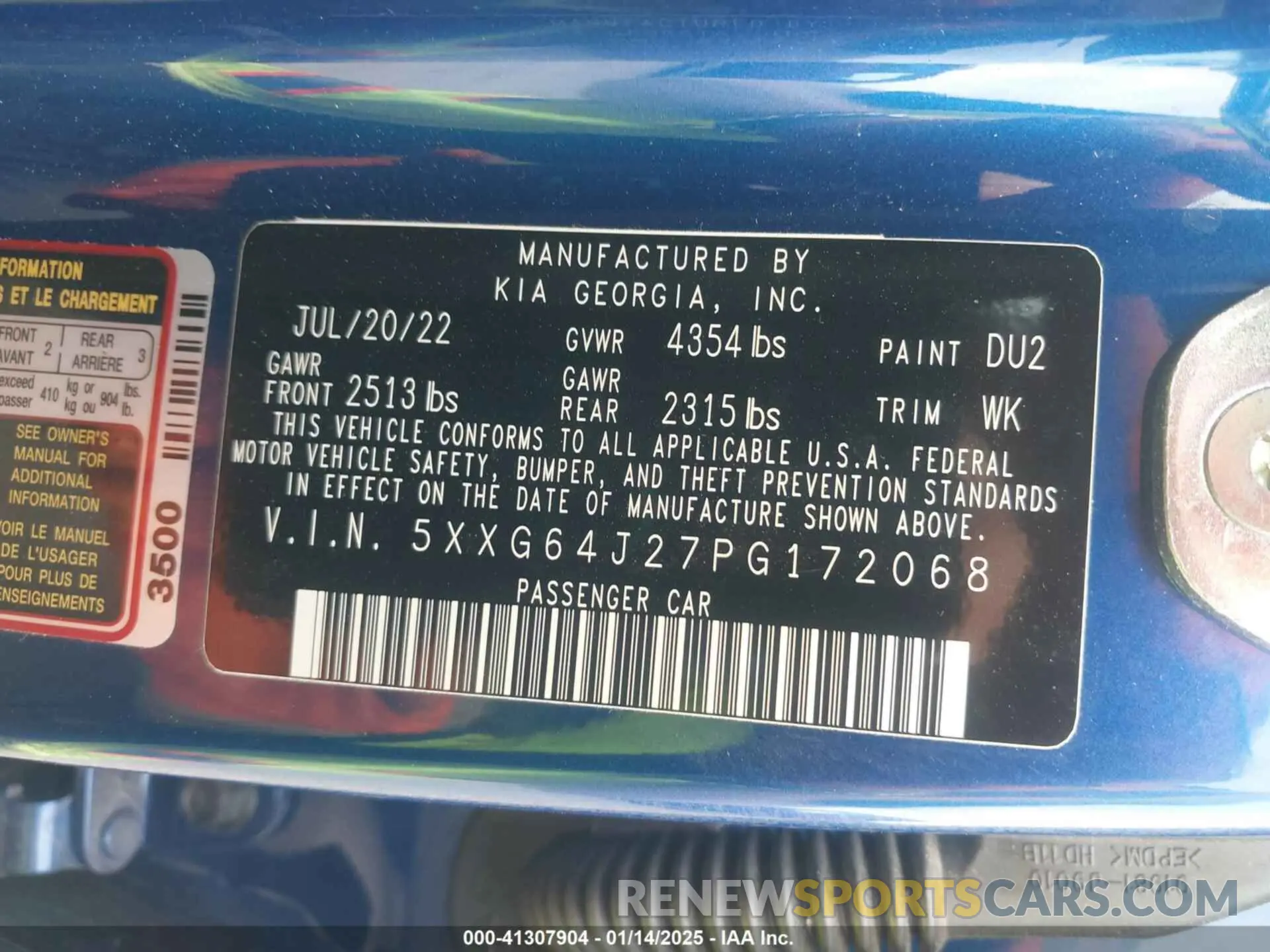 9 fotografías del automóvil dañado 5XXG64J27PG172068 KIA K5 2023