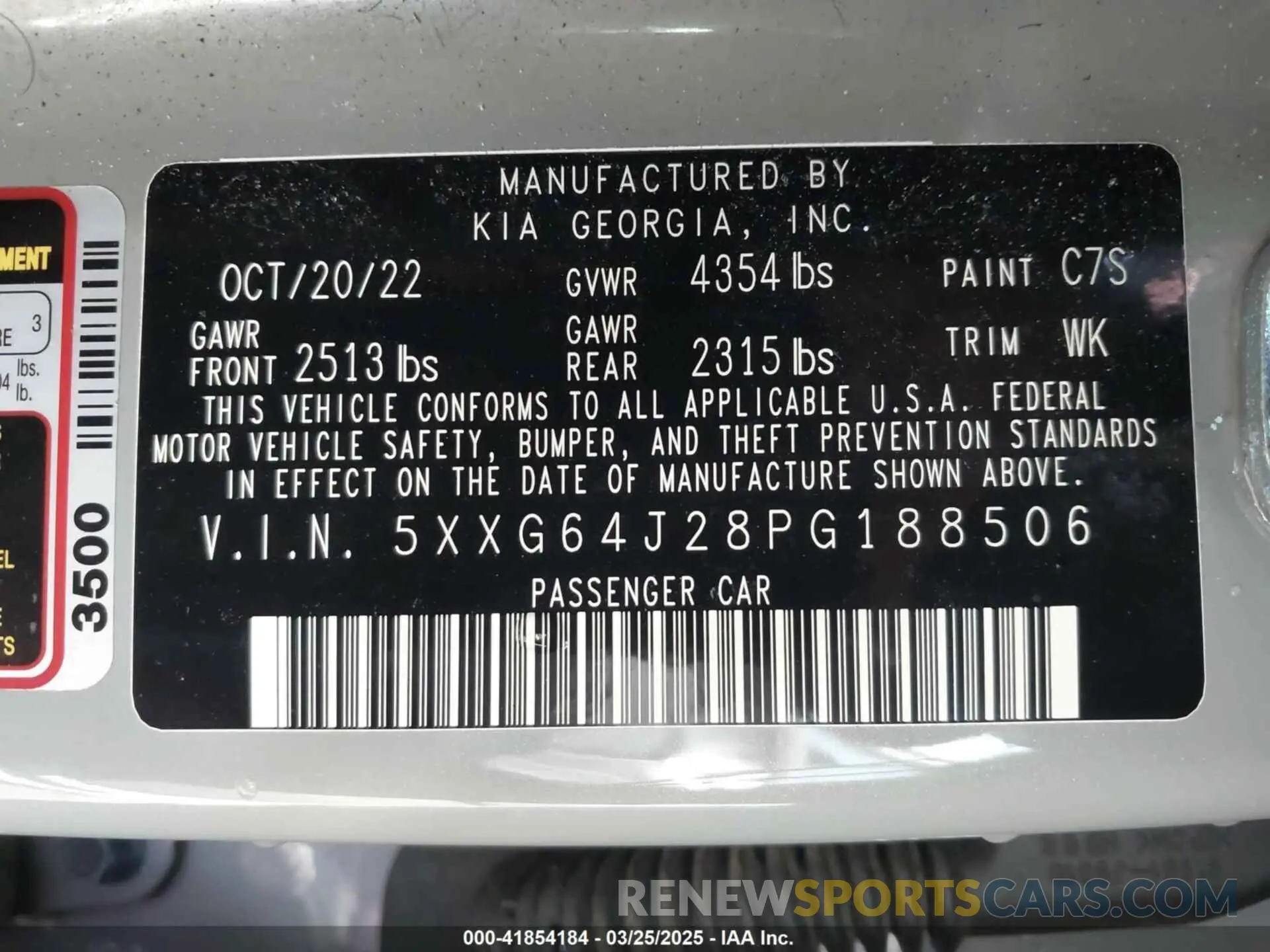 9 fotografías del automóvil dañado 5XXG64J28PG188506 KIA K5 2023