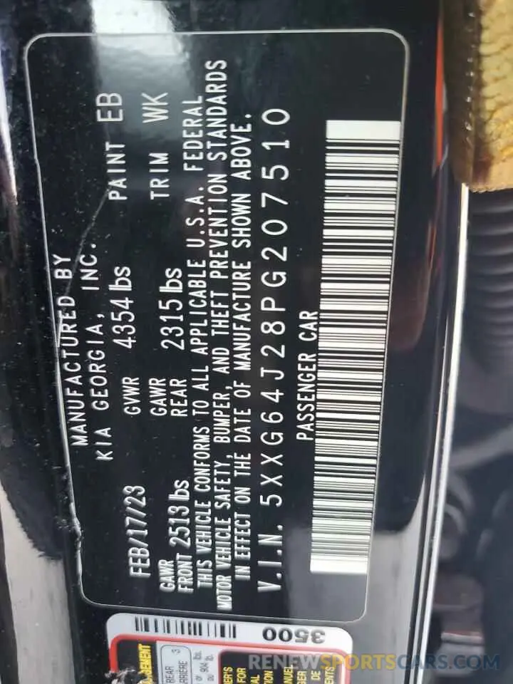 12 fotografías del automóvil dañado 5XXG64J28PG207510 KIA K5 2023