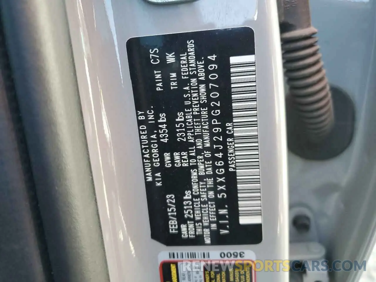 12 fotografías del automóvil dañado 5XXG64J29PG207094 KIA K5 2023