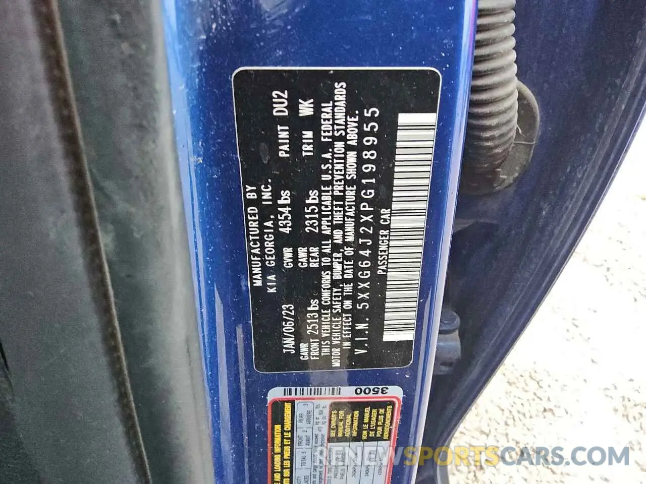 12 fotografías del automóvil dañado 5XXG64J2XPG198955 KIA K5 2023