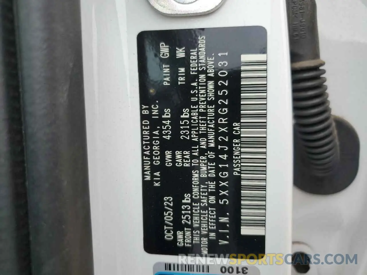 15 fotografías del automóvil dañado 5XXG14J2XRG252031 KIA K5 2024