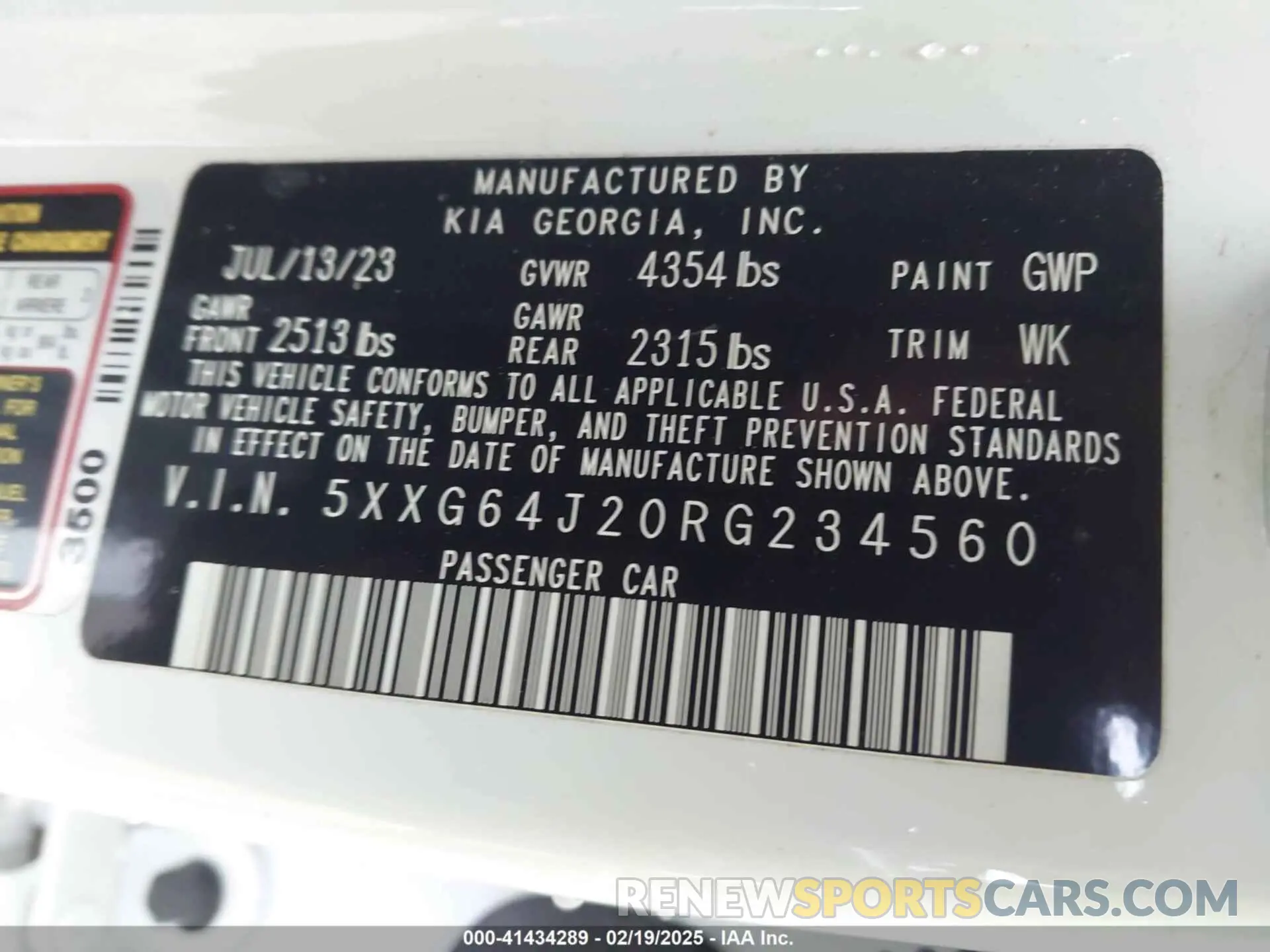 9 fotografías del automóvil dañado 5XXG64J20RG234560 KIA K5 2024
