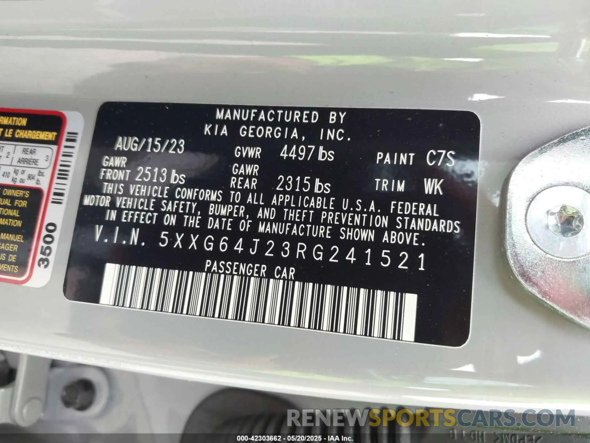 9 fotografías del automóvil dañado 5XXG64J23RG241521 KIA K5 2024