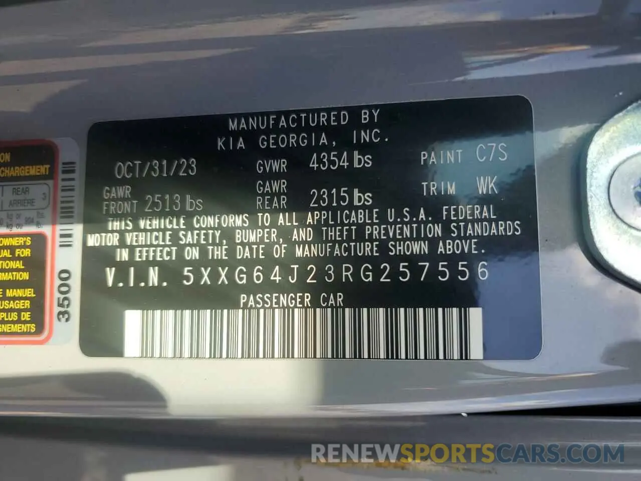 14 fotografías del automóvil dañado 5XXG64J23RG257556 KIA K5 2024