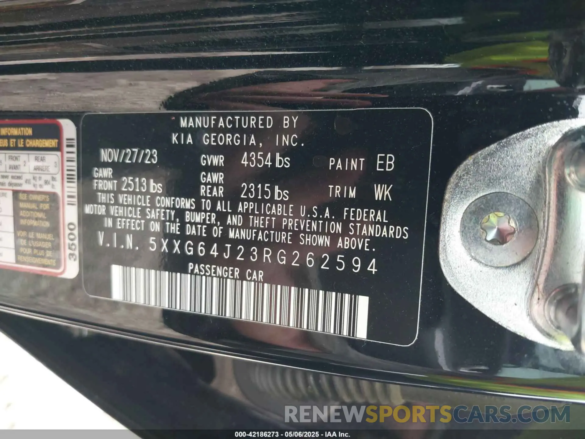 9 fotografías del automóvil dañado 5XXG64J23RG262594 KIA K5 2024