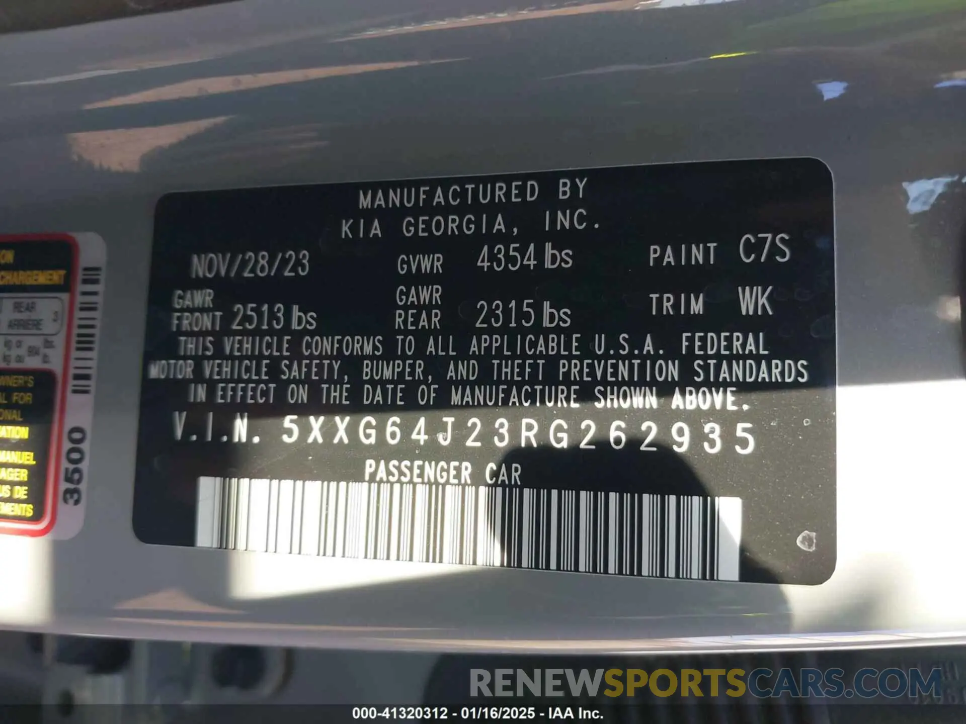 9 fotografías del automóvil dañado 5XXG64J23RG262935 KIA K5 2024
