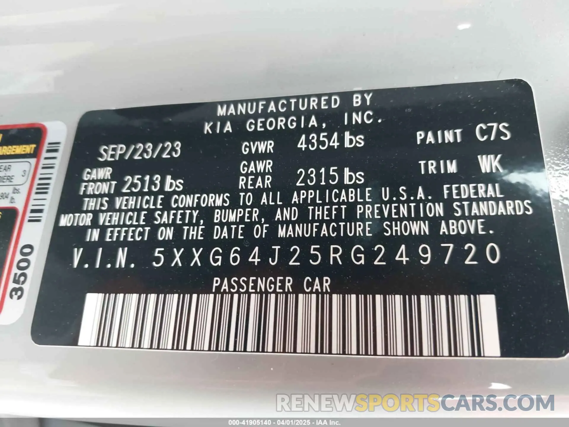 9 fotografías del automóvil dañado 5XXG64J25RG249720 KIA K5 2024