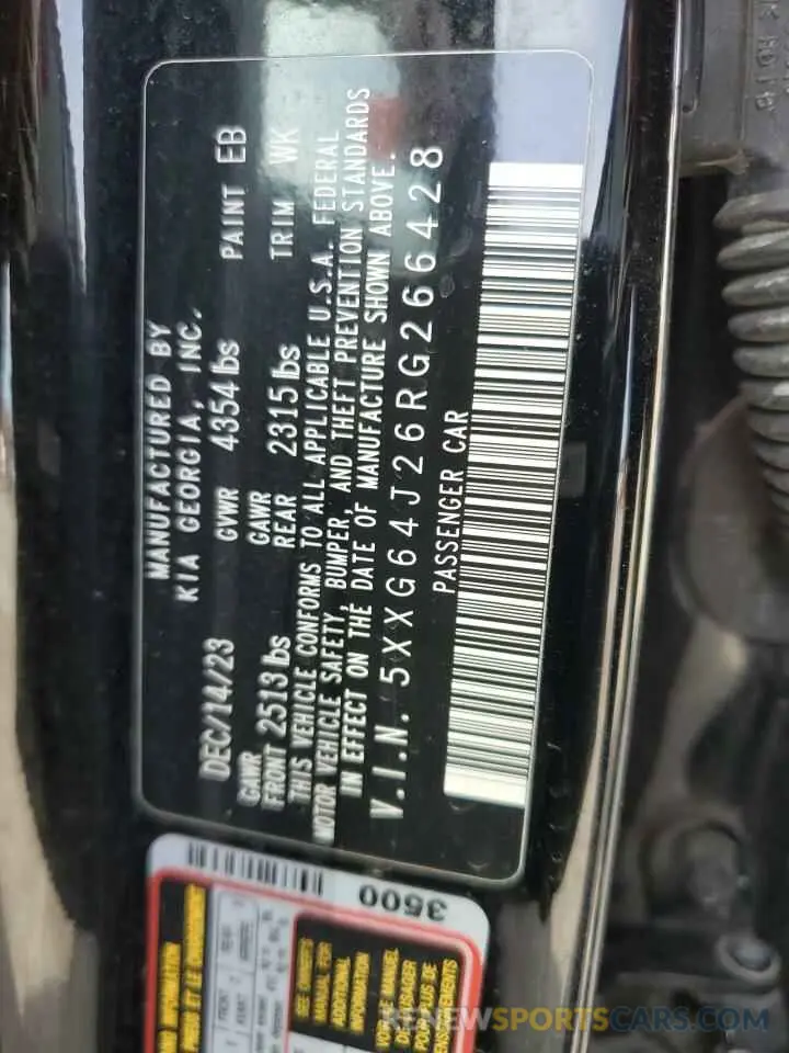 12 fotografías del automóvil dañado 5XXG64J26RG266428 KIA K5 2024