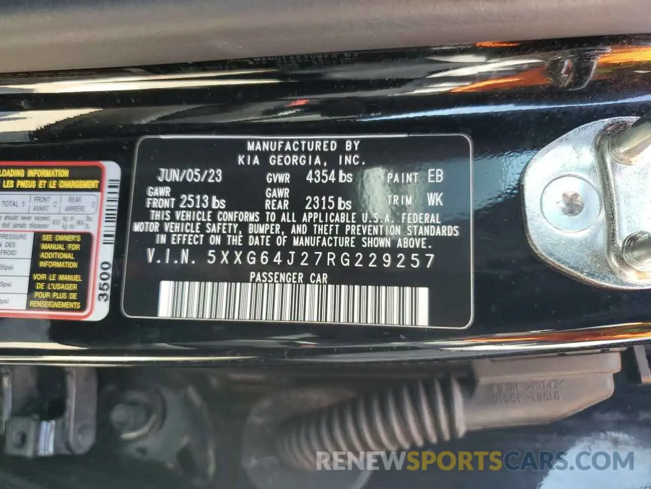 12 fotografías del automóvil dañado 5XXG64J27RG229257 KIA K5 2024