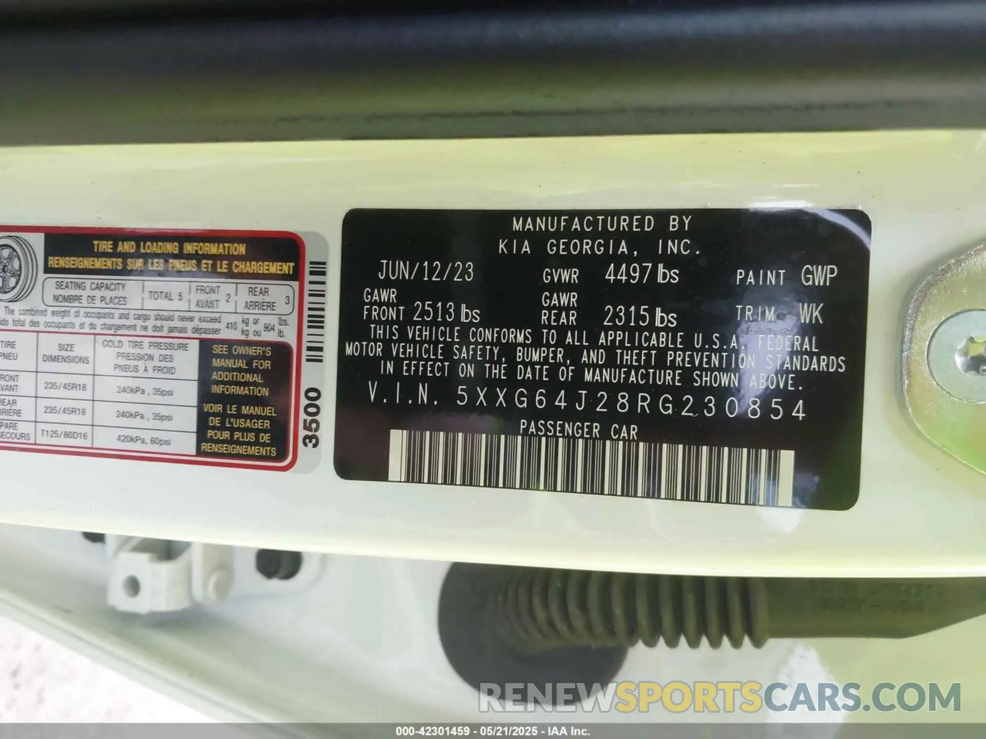 9 fotografías del automóvil dañado 5XXG64J28RG230854 KIA K5 2024