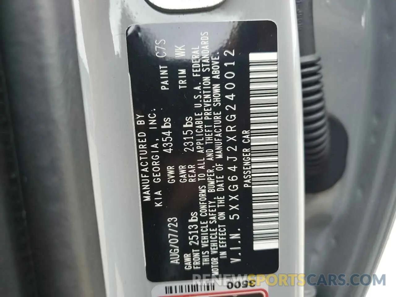 12 fotografías del automóvil dañado 5XXG64J2XRG240012 KIA K5 2024