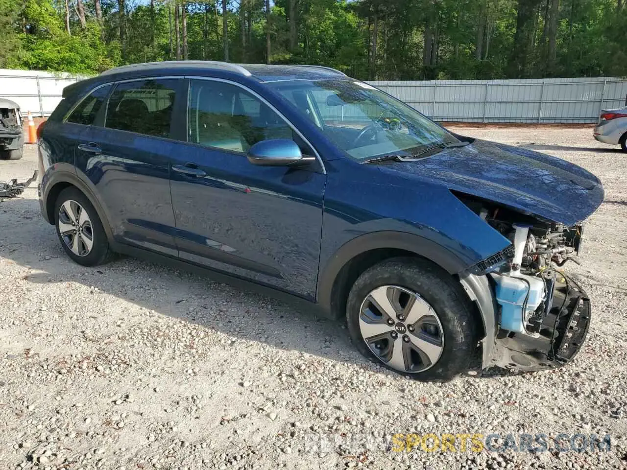 4 fotografías del automóvil dañado KNDCB3LC1K5296974 KIA NIRO 2019