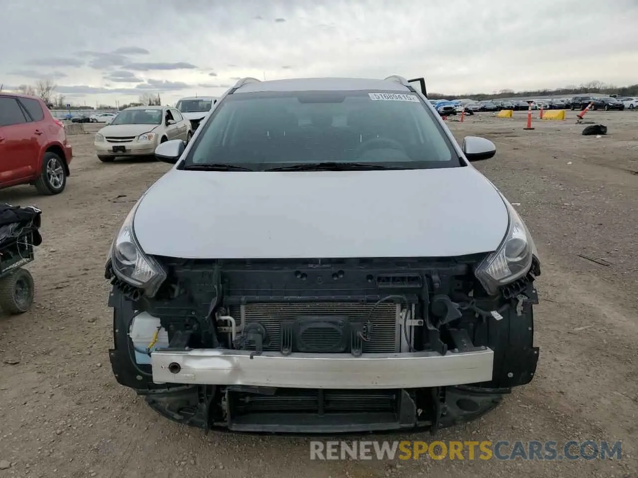 5 fotografías del automóvil dañado KNDCB3LCXK5351132 KIA NIRO 2019